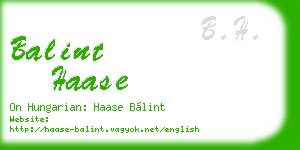 balint haase business card